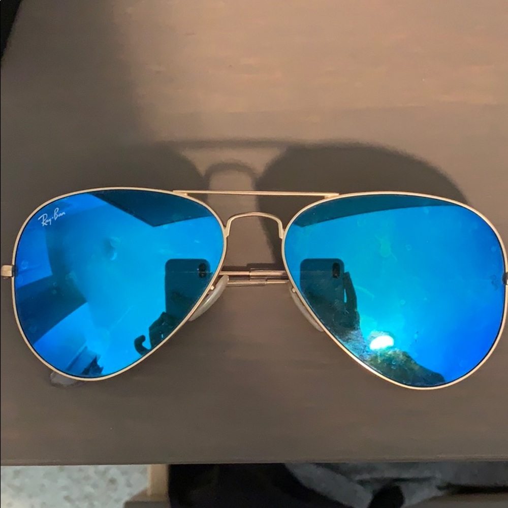 Ray Ban Aviators with Flash Lenses